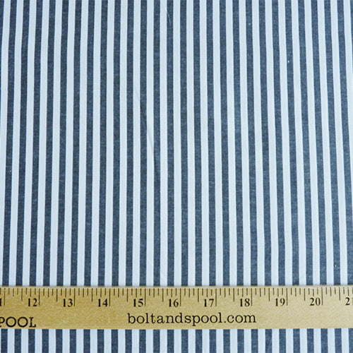Cotton Stripe Shirting - Black