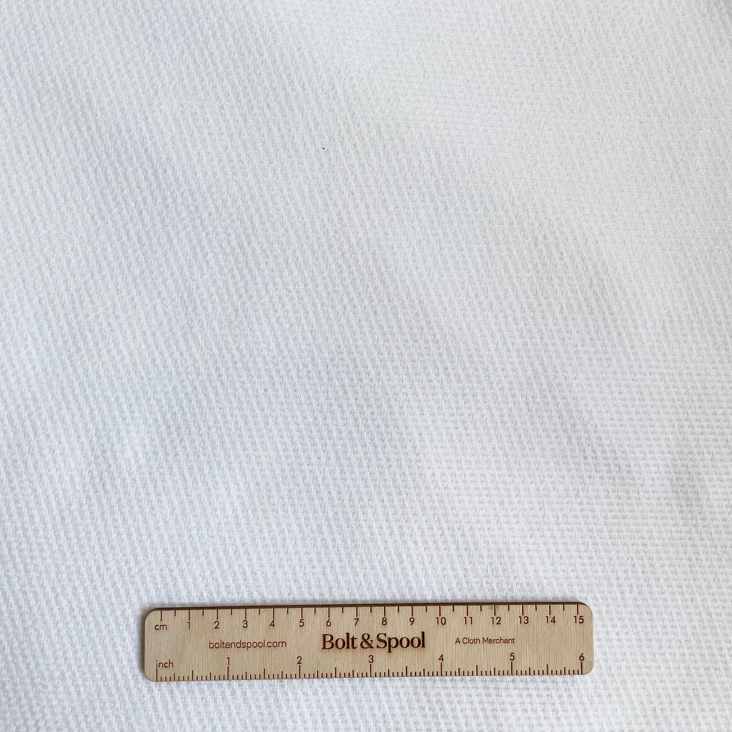 Cotton Sculptured Velour - White