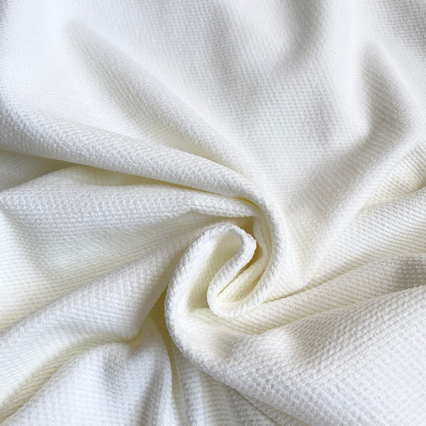 Cotton Sculptured Velour - White