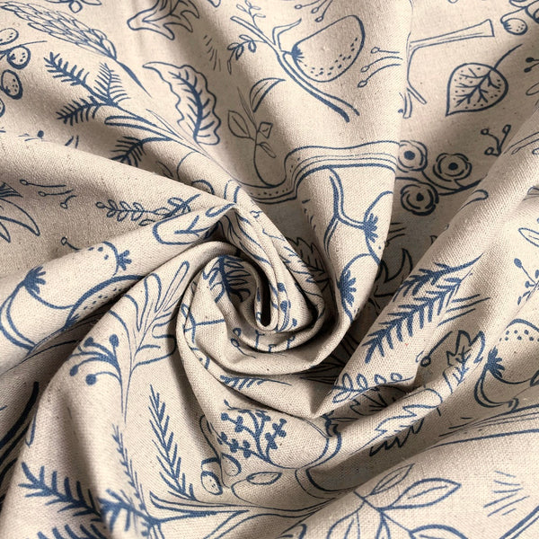Cotton + Steel : Rifle Paper Co. Amalfi - Black Forest Natural