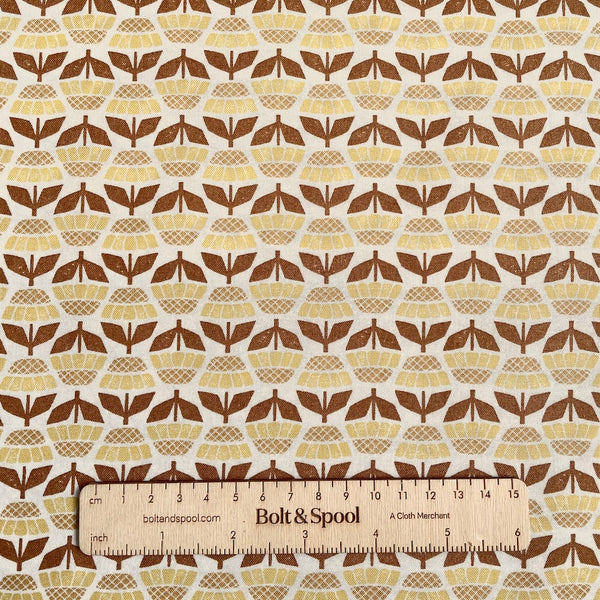 Cotton + Steel : Along the Fields - Helenium Mellow Yellow quilting cotton