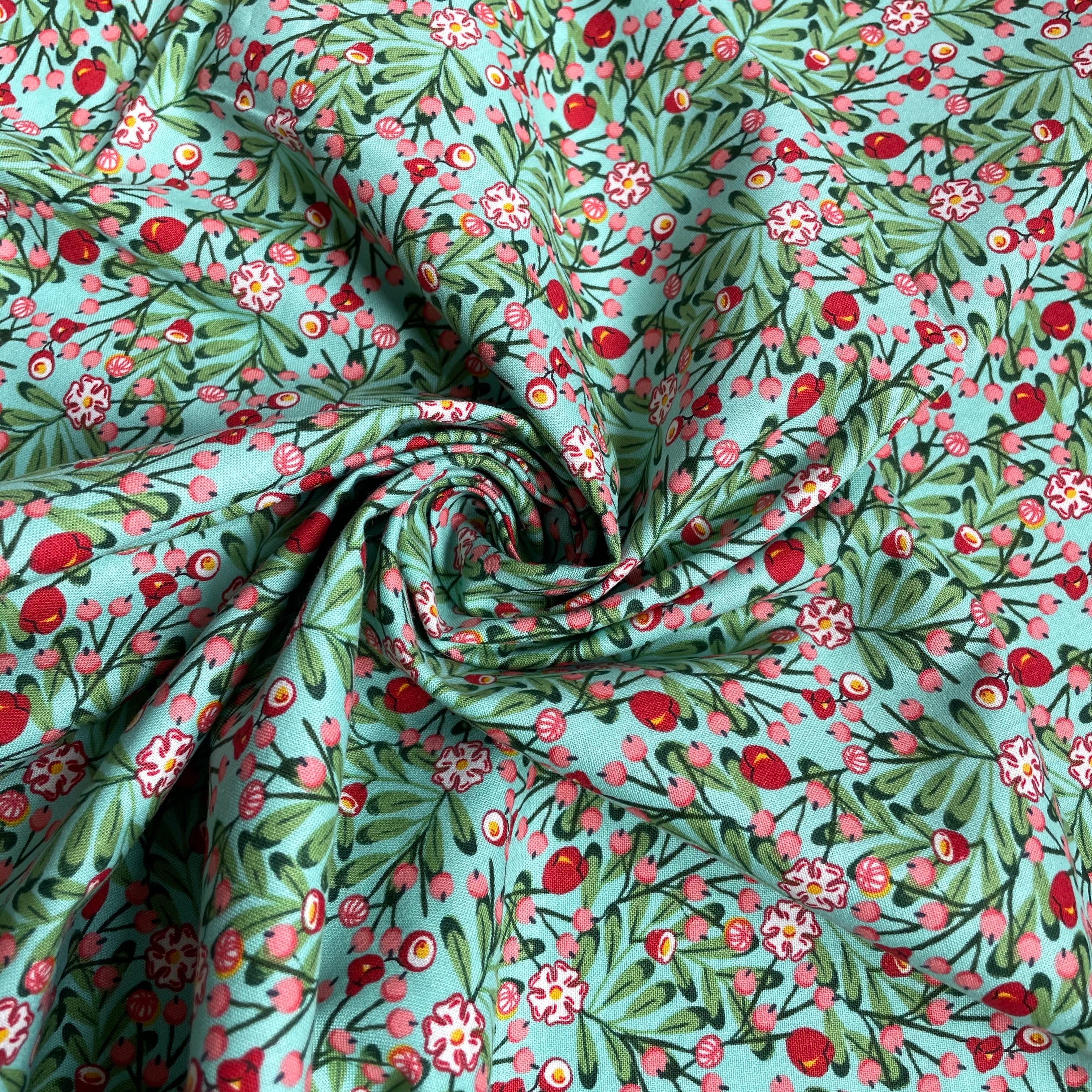 Cotton + Steel : Loli's Garden - Grass is Greener Petunia