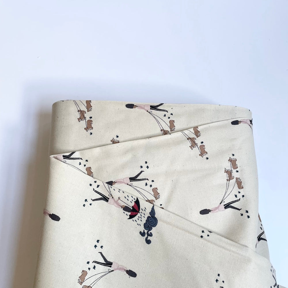 Cotton + Steel : London Town - Reign, Reign, Go Away Unbleached