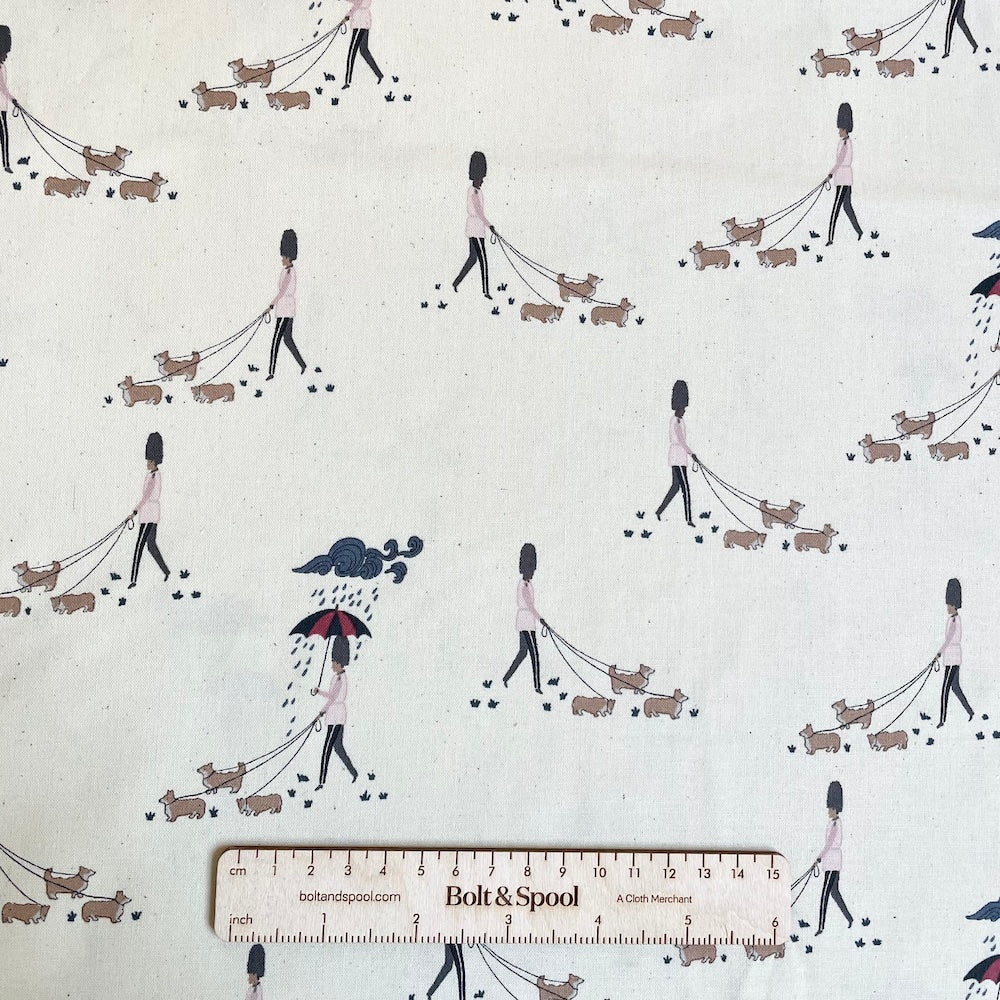 Cotton + Steel : London Town - Reign, Reign, Go Away Unbleached