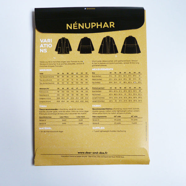 Deer & Doe Patterns : Nenuphar Jacket