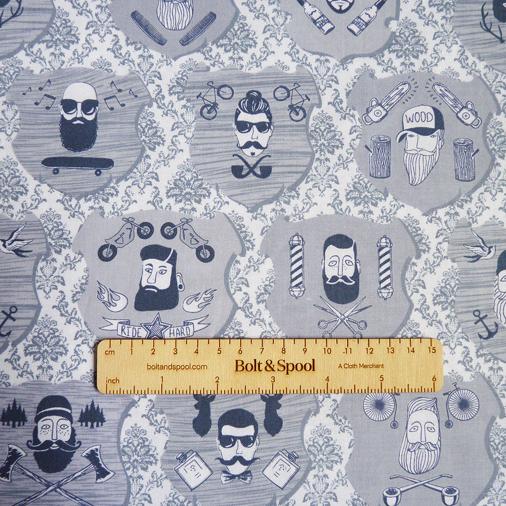 Dear Stella : Cadet - Chop It Like It's Hot  hipster quiltig cotton\