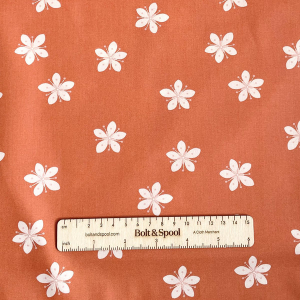 Birch Organic Fabric : Flowering Trees - Cherry Blossom