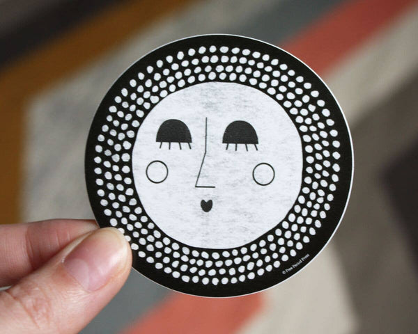 Free Period Press : Vinyl Sticker - Sun Face
