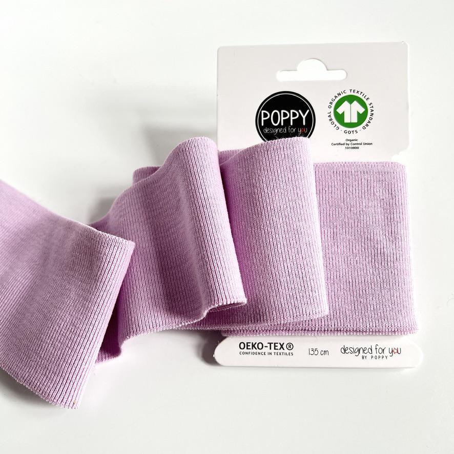 Poppy organic cotton rib knit cuffs