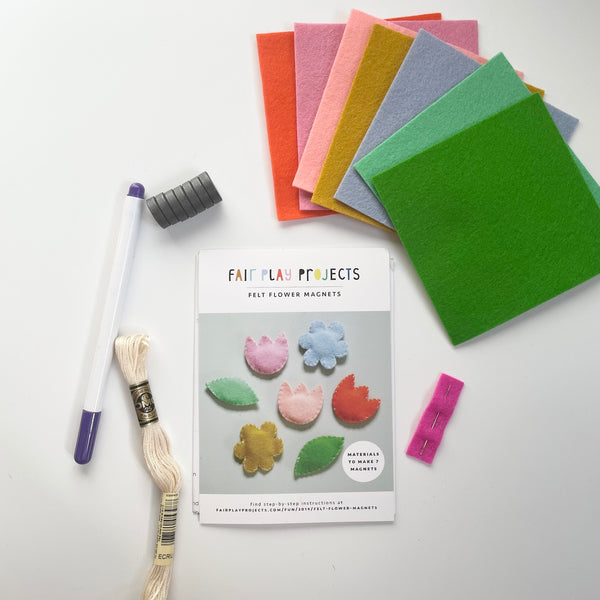 Fair Play Projects : Felt Flower Magnets Kit