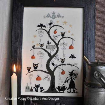 Counted Cross Stitch Pattern: O Halloween Tree