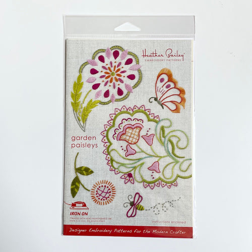 Heather Bailey : Garden Paisleys Embroidery Pattern