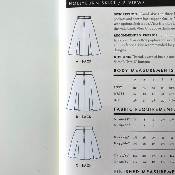 Sewaholic Patterns : Hollyburn Skirt