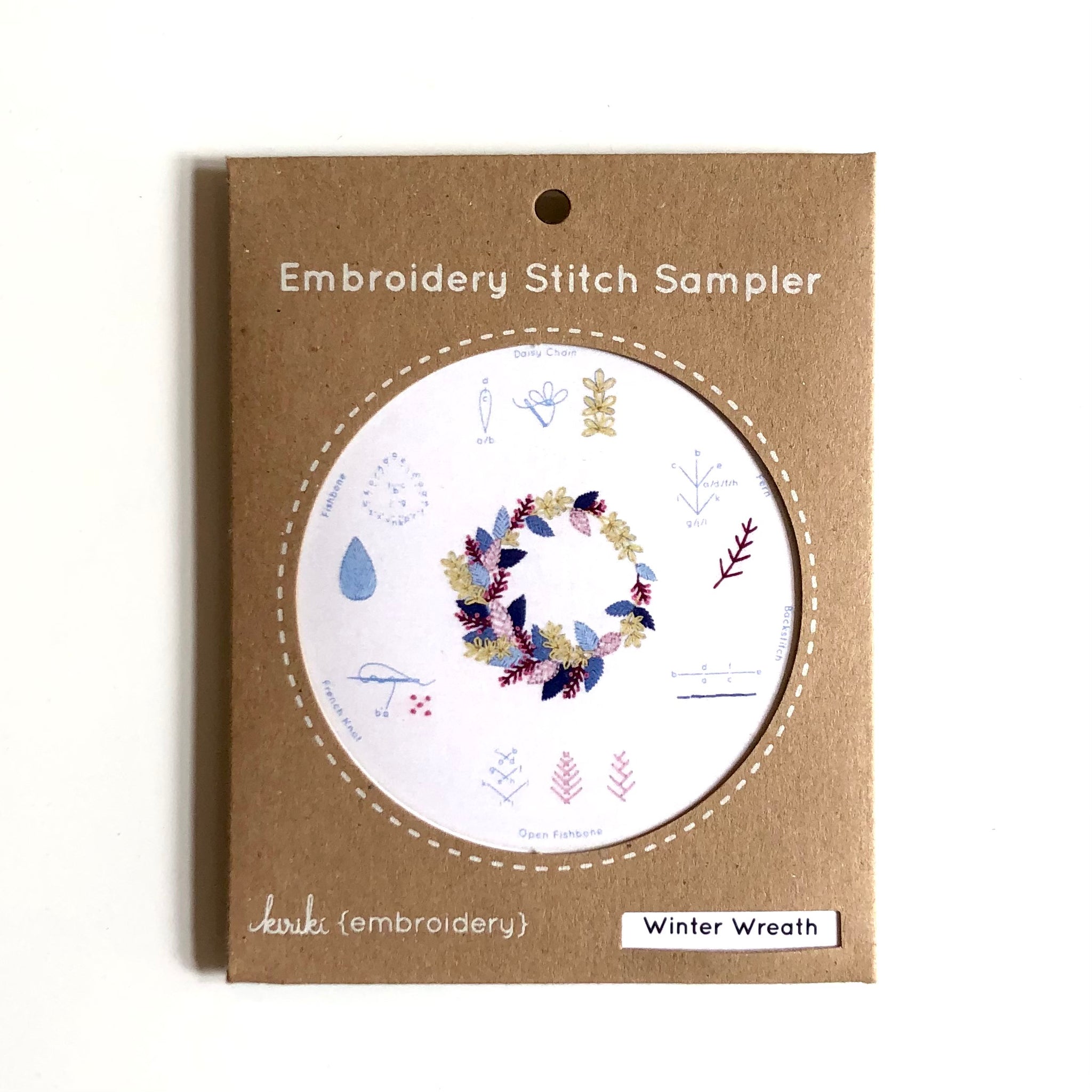 Kiriki Press Embroidery Stitch Sampler - Winter Wreath