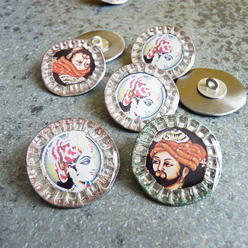 recycled metal bottle cap crown button woman and man shank