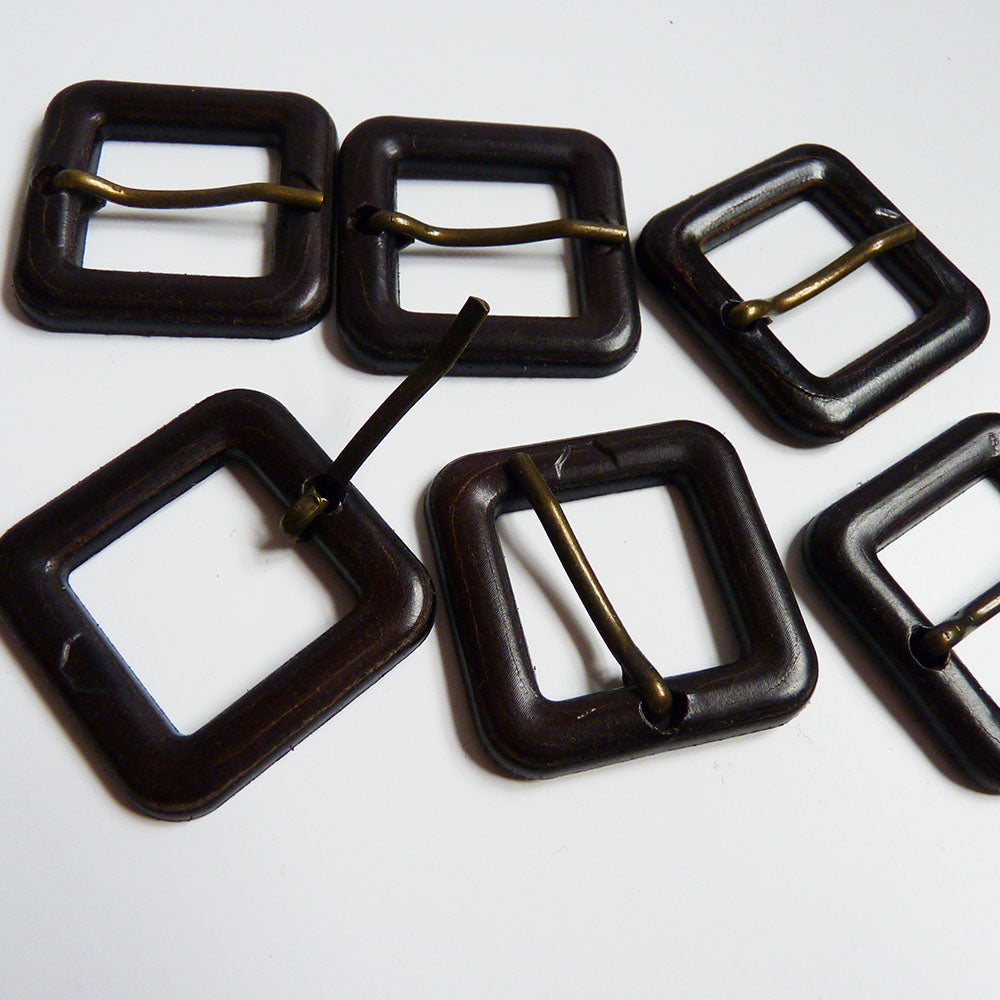 Leather Buckle - Antique Brown