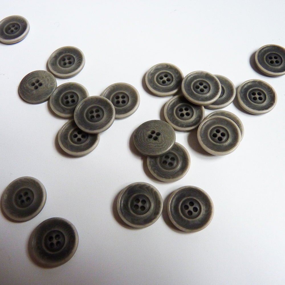 Corozo Button - Stone-Washed Gray-Brown