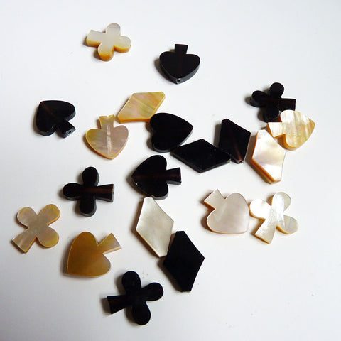 Mother of Pearl / Blacklip Charms - Suits