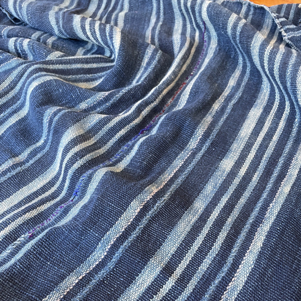 Blue Stripe Kente Fabric