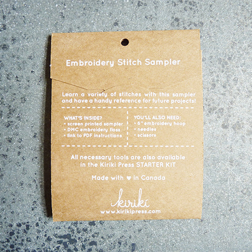 kiriki press embroidery sampler kit