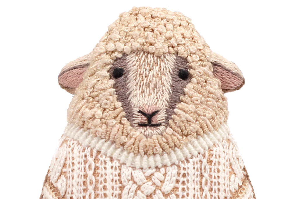 Kiriki Press Embroidered Doll Kit - Sheep