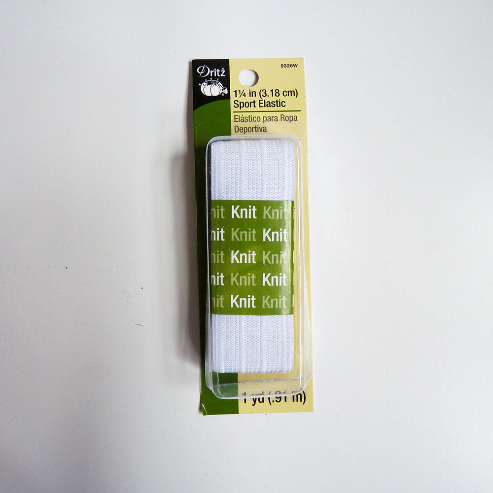 Sport Elastic - White 1.25"