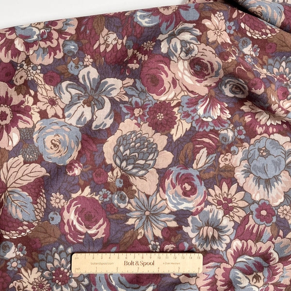 Le Toile Wool / Cotton Blend - Dusky Floral