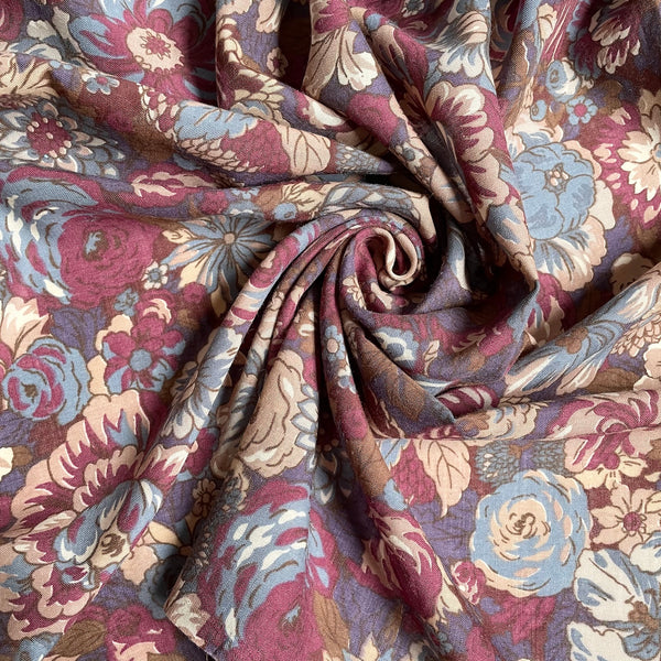 Le Toile Wool / Cotton Blend - Dusky Floral