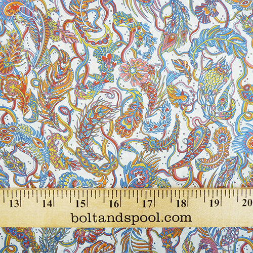 liberty of london cotton tana lawn falling feather paisley