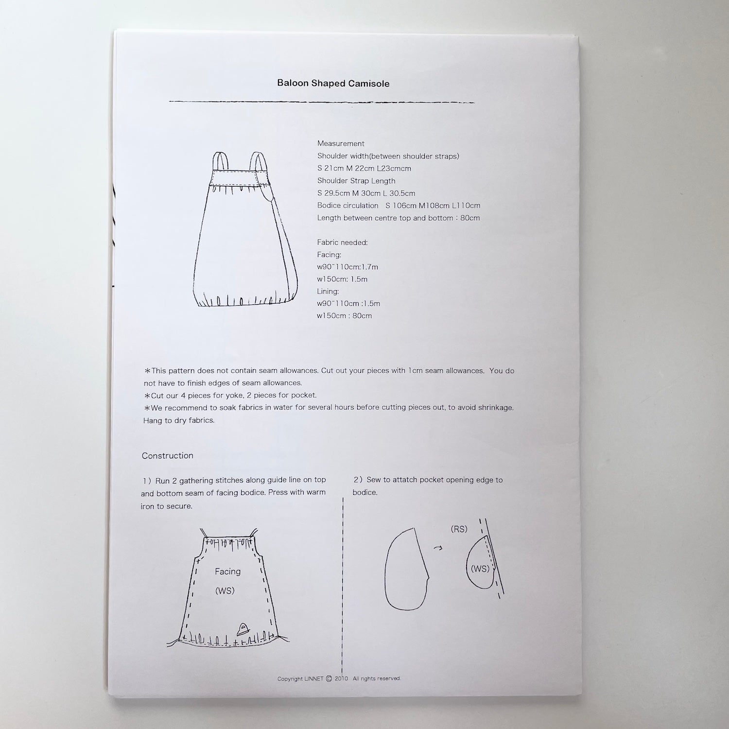Linnet Patterns : Balloon Shaped Camisole
