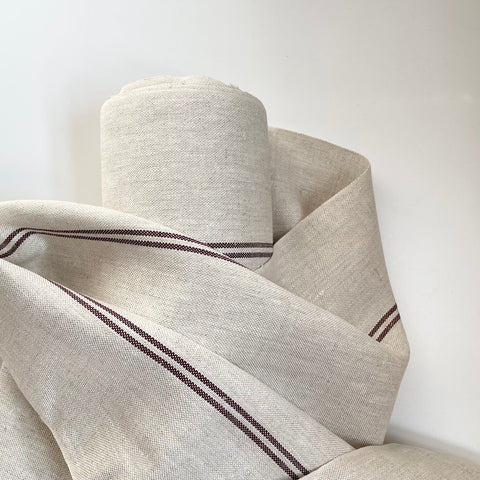 Linnet Linen Towel Cloth - Mulberry on Oyster