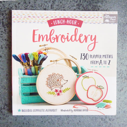 lunch hour embroidery book by adrienne smitke