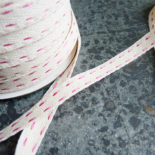 May Arts Ribbon : Ribbon with Woven Threads - Fuchsia