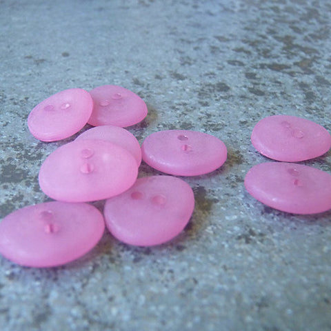 pink beach glass button
