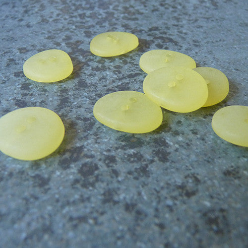 yellow beach glass buttons