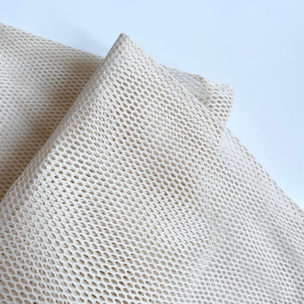 Organic Cotton Mesh Fabric - Natural