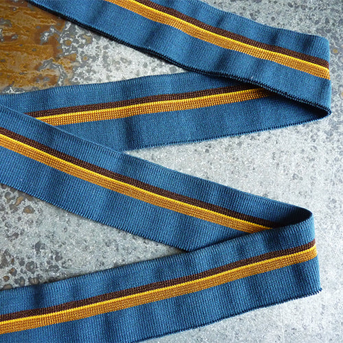 merchant mills big yellow taxi rib knit ribbing blue gold