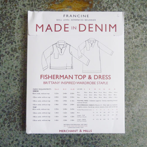 merchant and mills sewing pattern francine shirt dress tunic