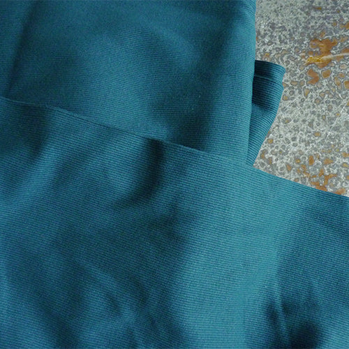 merchant and mills cotton rib knit alta mare teal