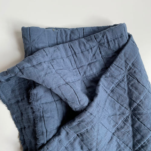 Merchant & Mills Fabric : Cotton Jacquard - Ahoy Blue
