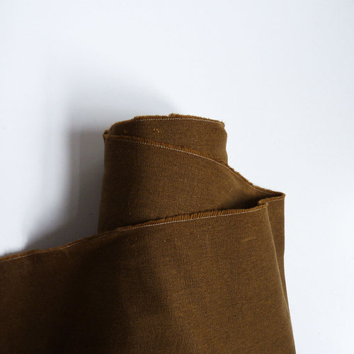 Merchant & Mills Fabric : Flax / Cotton Dry Oilskin - Tobacco
