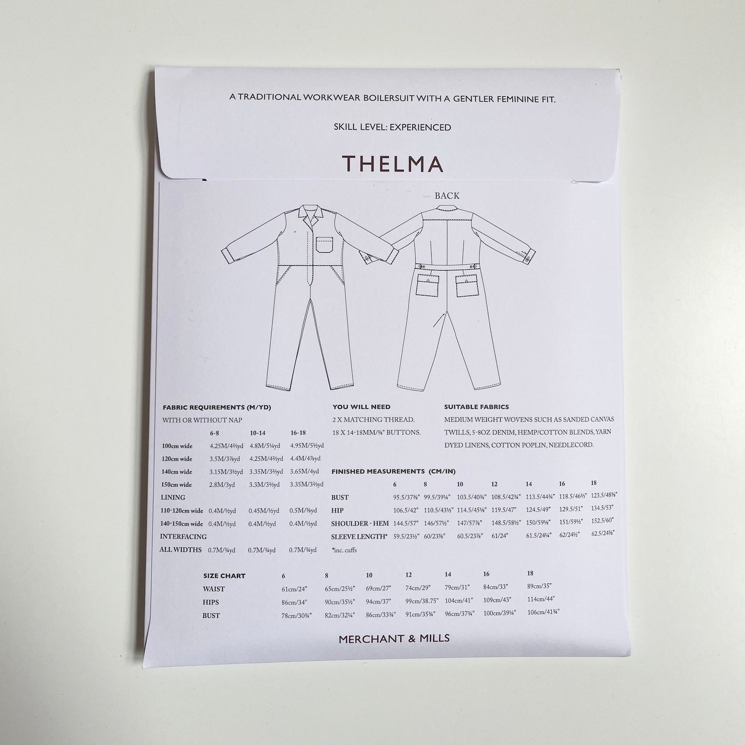 Merchant & Mills Pattern : Thelma Boilersuit