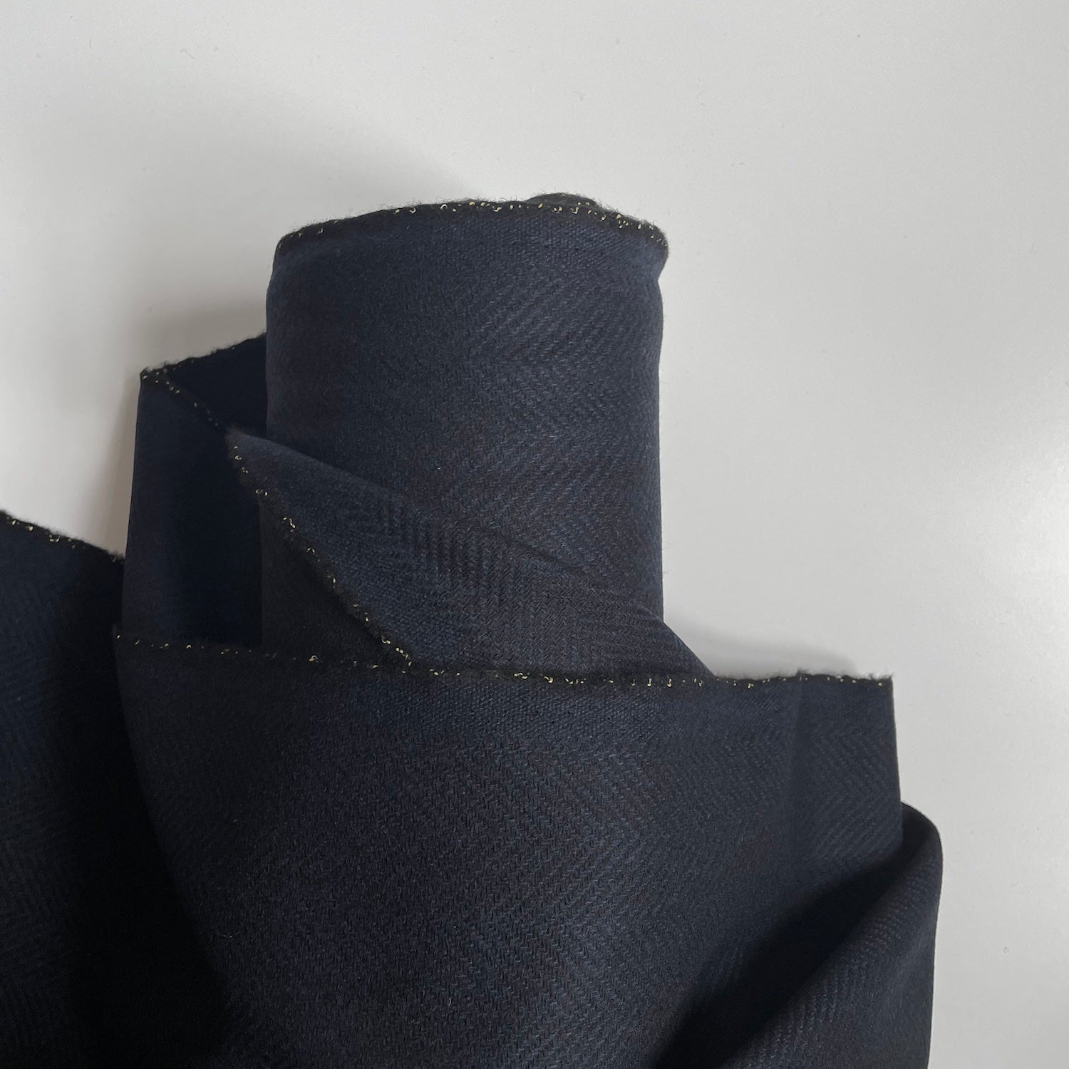 Merchant & Mills Fabric : Italian Wool Herringbone - Night Sky