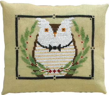 Counted Cross-Stitch Pattern: Mr. Owl's Wintergreen Gala