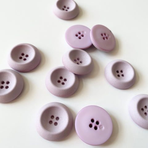 Plastic Crater Button - Lavender Sparkle