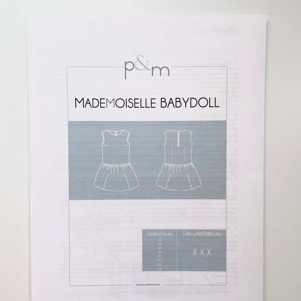 Papillon & Mandarine Patterns : Mademoiselle Babydoll Blouse & Dress