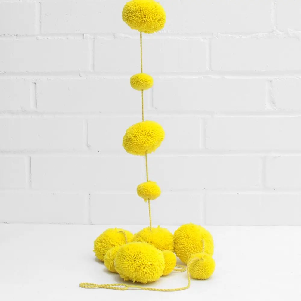Pom Pom Garland Yellow