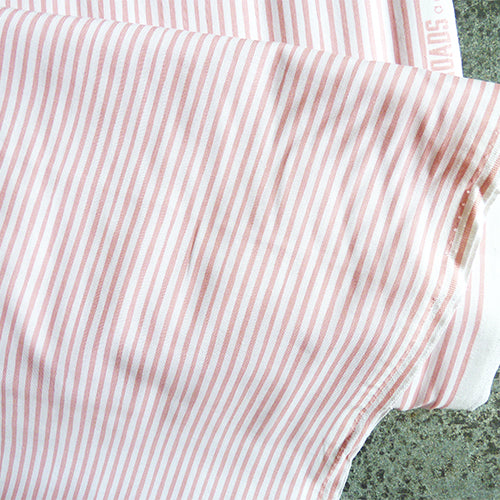 Poppie Cotton : Memories Stripe - Pink quilting cotton