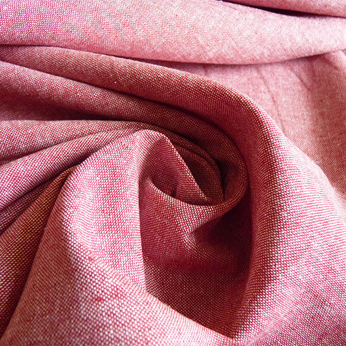 robert kaufman essex linen cotton chambray red