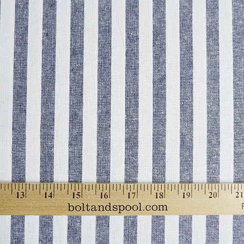 Robert Kaufman : Essex Chambray Linen - Indigo Stripe – Bolt & Spool